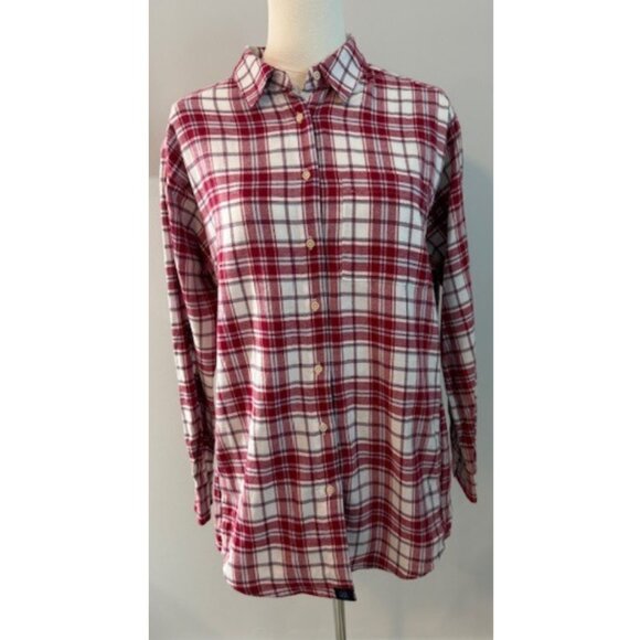 Lauren James Tops - Lauren James Women’s Boyfriend Flannel Shirt Large Red Plaid NWT Large